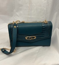 DUNE LONDON TEAL WOMENS FAUX LEATHER CROSSBODY HANDBAG - CG C34