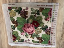 EHRMAN Early Berlin Roses-Light retired Tapestry Needlepoint Completed