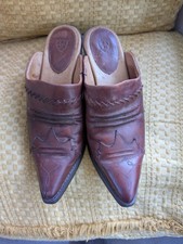 Ariat Brown Leather Mules Size