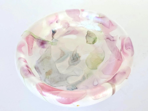 Pink and green iridescent