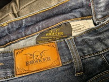 Rokker Motorcycle Jeans Raw Straight with D3O Ghost pads W25 x L30