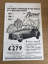 Bond Minicar Display Advert