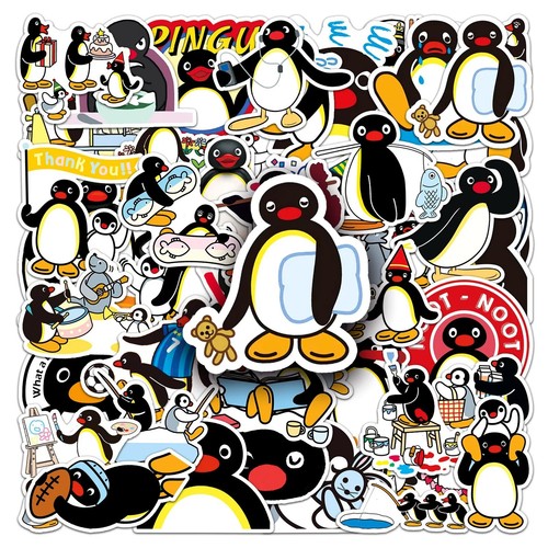 50pcs cute pingu waterproof - 50pcs,