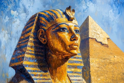Egyptian pyramids canvas - egyptian,