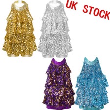 UK Kids Girls Shiny Sequins