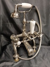 BARBER WILSON NICKEL BATH  SHOWER MIXER TAPS, RECLAIMED, FULLY REFURBISHED 