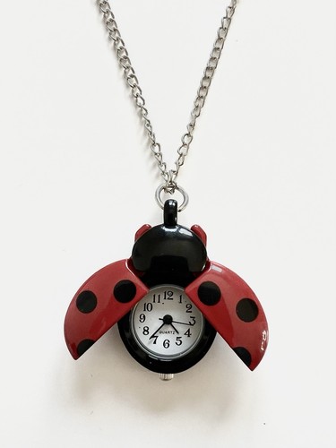 Trendy silver watch - watch, necklace