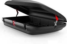 Roof box CA320L carbon + rails