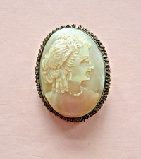 Vintage Mother of Pearl Carved