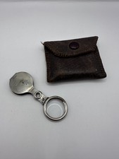 Vintage Folding Jeweller’s Loupe Magnifying Glass with Leather Case