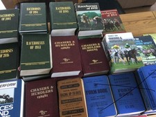 Large collection of vintage horse racing reference  books - profits to charity!