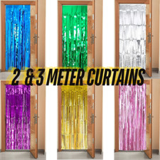2M-3M FOIL FRINGE TINSEL SHIMMER CURTAIN DOOR WEDDING BIRTHDAY PARTY DECORATIONS