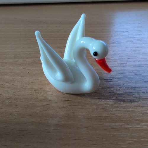 Vintage lampwork glass swan - lampwork,