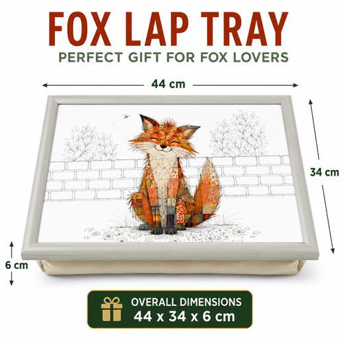 Fox lap tray cushioned - lap, bean