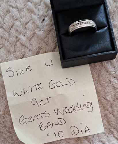 9ct white gold gents wedding - 9ct,