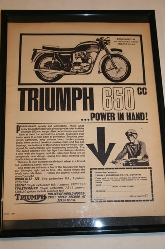 Framed triumph bonneville 120 - triumph,