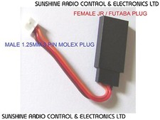 Male Molex 1.25 To Female JR / Futaba Female Servo Extension Adapter Set Of 4 