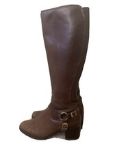 Dune Vicky Brown Boots - Size 4