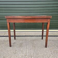 Antique Victorian Turnover Tea Table Flip Top Extendable Table - Oak? Rosewood?
