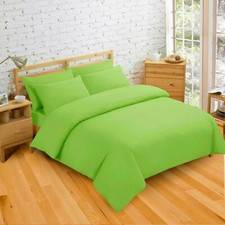 Luxury Plain Dyed Duvet Cover Bedding Set 180 Thread Count Percale Solid Duvet