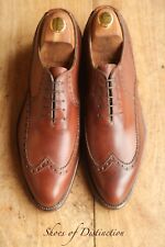 Stemar Brown Grain Leather Oxford Brogue Shoes Men's UK 7.5 US 8.5 EU 41 NEW