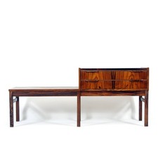 Retro Vintage Danish Rosewood Hallway Cabinet TV Bench Media Mid Century 60s 70s