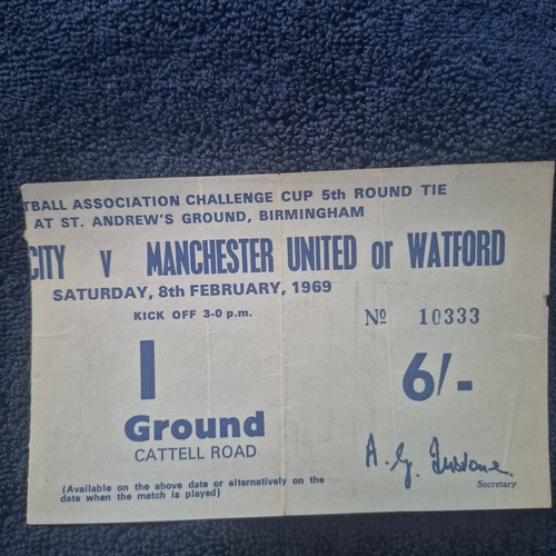 Used match ticket 2 69 - used, 8/2/69