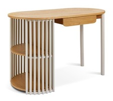 Rita 1 Drawer Office Desk - Natural