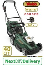 new Webb Mains 240V Corded Electric Lawnmower 16" 40cm WEER40 5055661901093 .