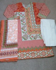 Gul Ahmed Original Ladies 3pc Lawn Suit Brand New Size Medium 