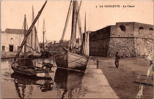 Postcard lagoulette canal - lagoulette,