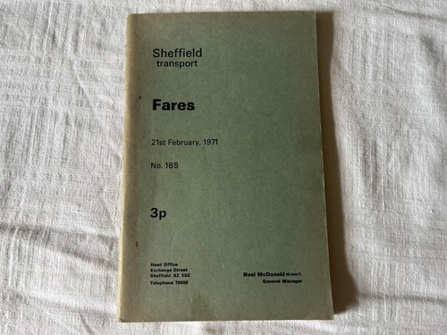 Bus coach fare - table, sheffield
