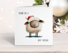 Funny Sheep Christmas Card