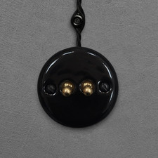Black Porcelain 2-Gang Two-Way