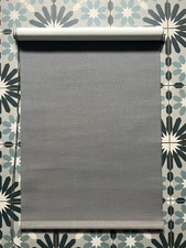 Grey Canvas Blackout Roller Blind 62cm Wide 135cm Max Drop Mint Condition***