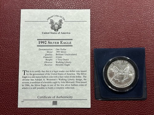 1992 silver eagle - 1992,