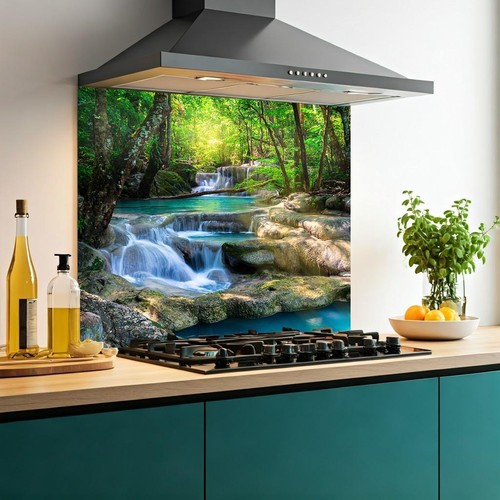 Printed glass kitchen - glass,