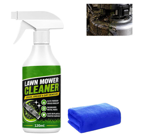 Fast acting lawn mower cleaner - fast,