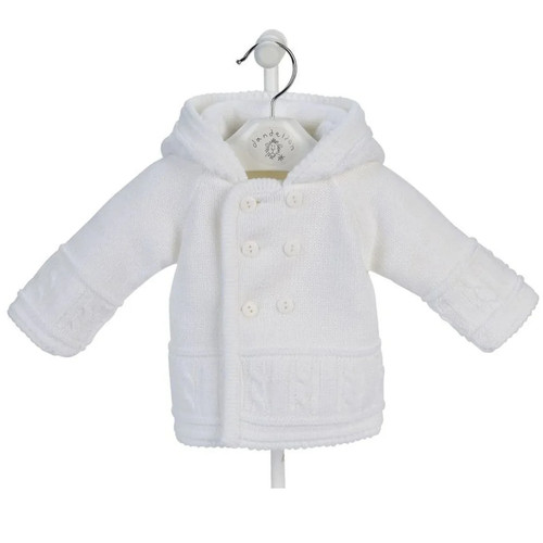 Baby white knitted jacket - baby,