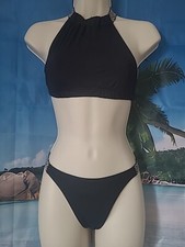 Size M bottoms and S top Black And White Bikini ? From Pull And Bear