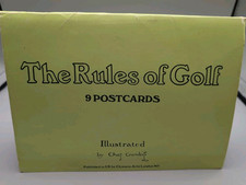 Vintage The Rules Of Golf 9 Postcards Illustrated By Charles Crombie Full Book