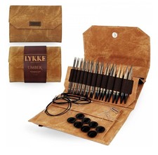 LYKKE Interchangeable Circular Birchwood Knitting Needle Set 5in  Tips Umber