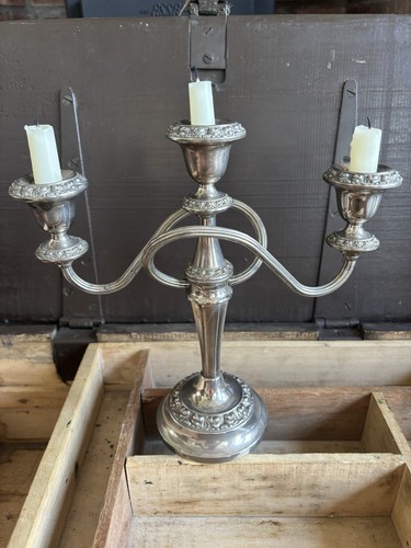 Vintage silver plated sconce - vintage,