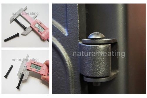 Pair stove hinge pins 6mm - of,