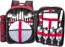 Picnic Backpack Set for 4