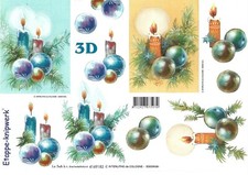 Christmas Candles & Baubles A4