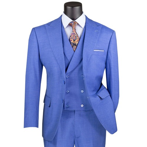 Vinci men blue - textured, 3pc