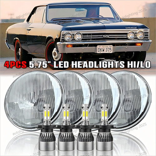4pcs 5 75 led - 4pcs, 3/4"