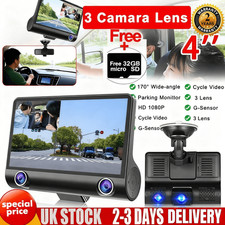 4" Dash Cam+32GB Pro Car Camera Recorder Dual Front & Rear HD 1080P Night Vision