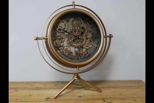 Steampunk clock - steampunk, (gold)
